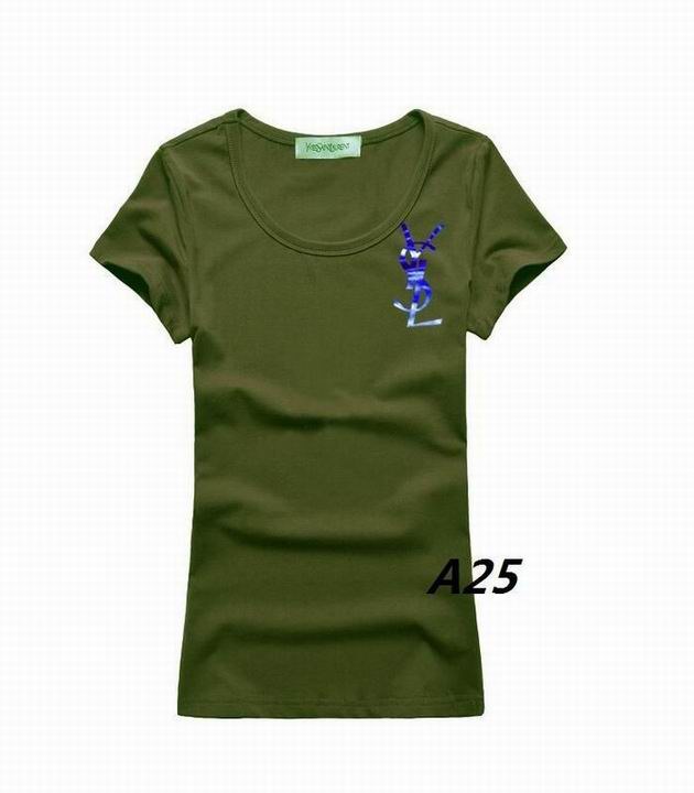 YSL short round collar T woman S-XL-081